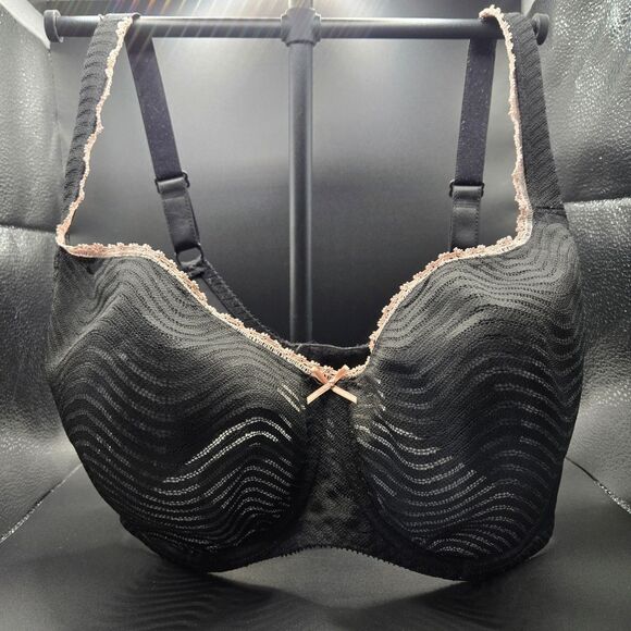 Empriente Other - Empreinte Kaela Black Pink Lace Seamless Underwire Bra 34F (FR 85F)